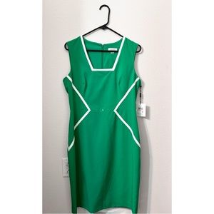 NWT Calvin Klein Green Sheath Dress